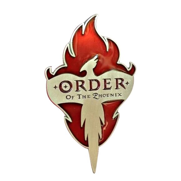 Order of the phoenix enamel pin, Harry Potter wizard anime brooch - Picture 1 of 1
